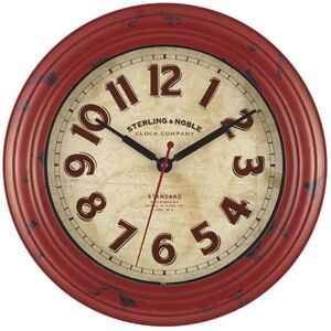 Rustic sterling and Noble 11.5 inch clock